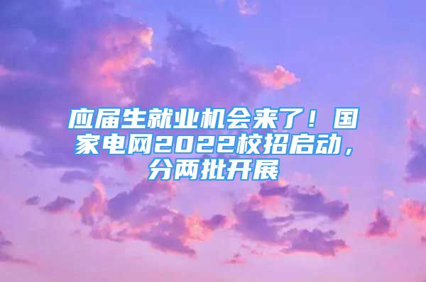 应届生就业机会来了！国家电网2022校招启动，分两批开展