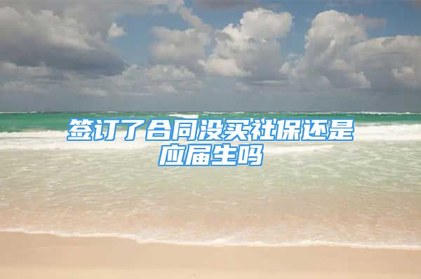 签订了合同没买社保还是应届生吗