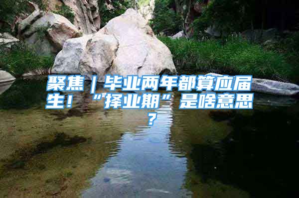 聚焦｜毕业两年都算应届生！“择业期”是啥意思？