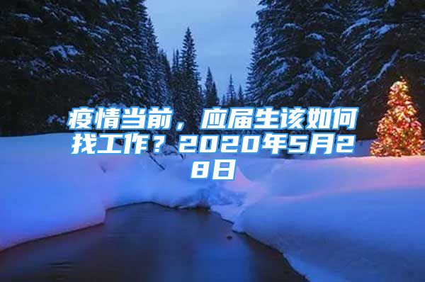 疫情当前，应届生该如何找工作？2020年5月28日