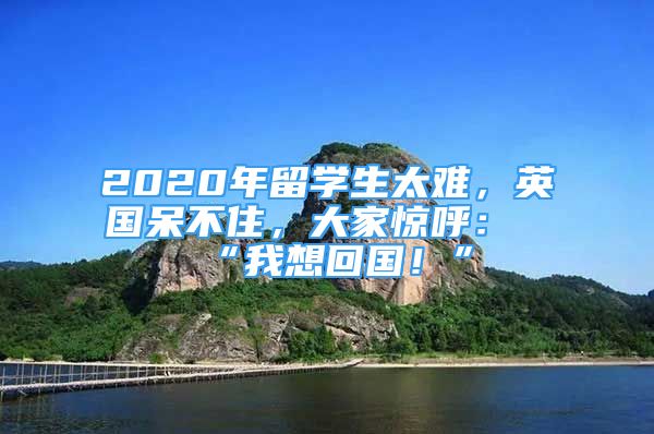 2020年留学生太难，英国呆不住，大家惊呼：“我想回国！”