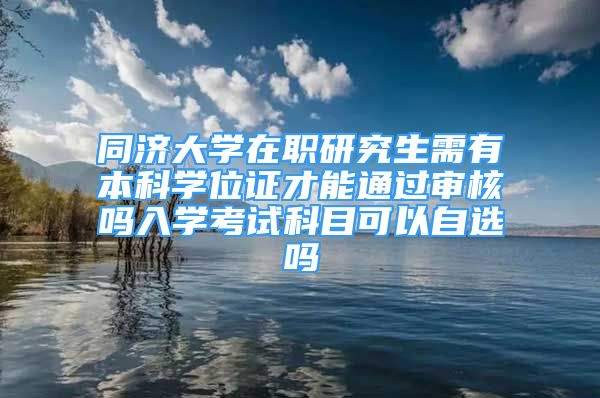 同济大学在职研究生需有本科学位证才能通过审核吗入学考试科目可以自选吗