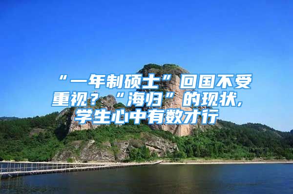 “一年制硕士”回国不受重视？“海归”的现状,学生心中有数才行