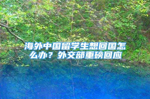 海外中国留学生想回国怎么办？外交部重磅回应