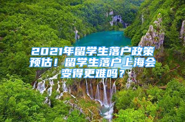 2021年留学生落户政策预估！留学生落户上海会变得更难吗？