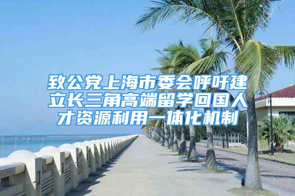 致公党上海市委会呼吁建立长三角高端留学回国人才资源利用一体化机制