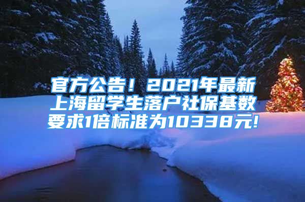 官方公告！2021年最新上海留学生落户社保基数要求1倍标准为10338元!