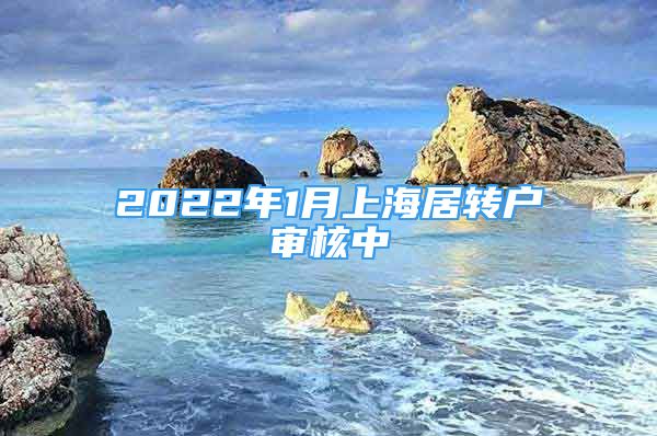 2022年1月上海居转户审核中