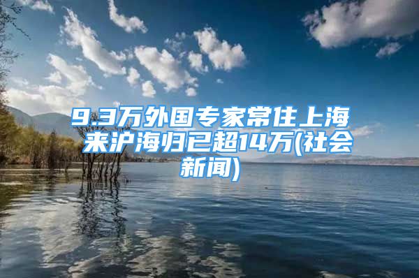 9.3万外国专家常住上海 来沪海归已超14万(社会新闻)