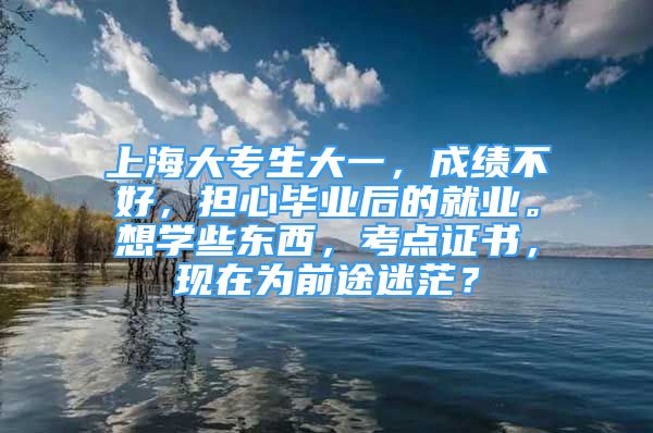 上海大专生大一，成绩不好，担心毕业后的就业。想学些东西，考点证书，现在为前途迷茫？