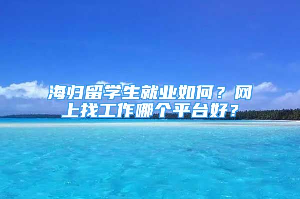 海归留学生就业如何？网上找工作哪个平台好？