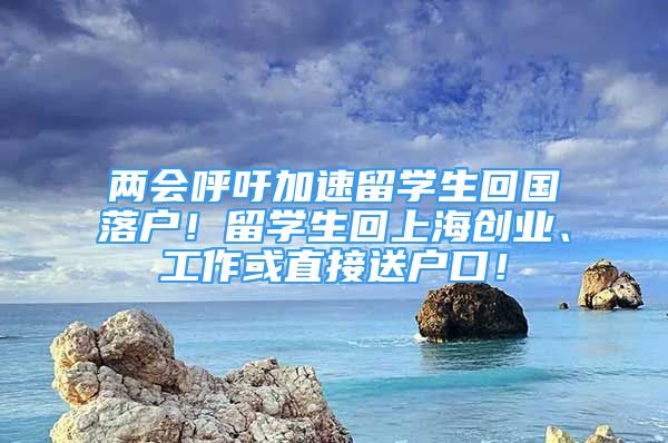 两会呼吁加速留学生回国落户！留学生回上海创业、工作或直接送户口！