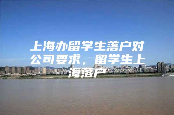 上海办留学生落户对公司要求，留学生上海落户