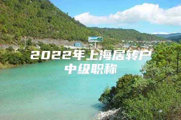 2022年上海居转户中级职称