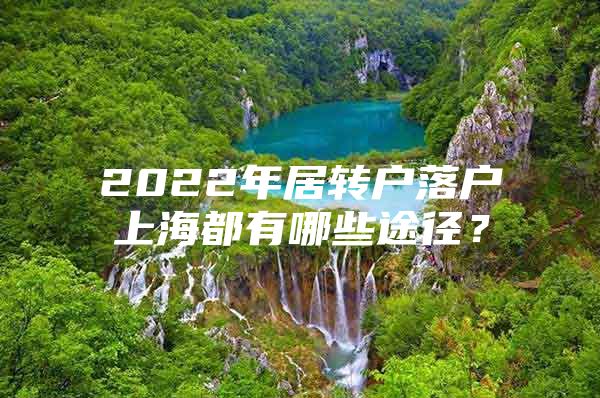 2022年居转户落户上海都有哪些途径？