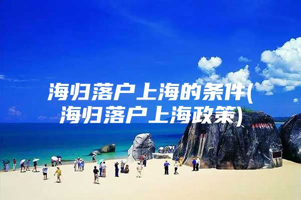 海归落户上海的条件(海归落户上海政策)