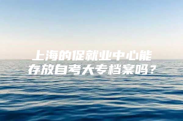 上海的促就业中心能存放自考大专档案吗？