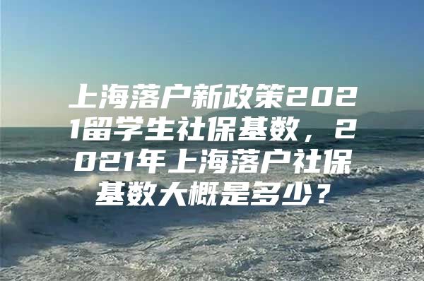 上海落户新政策2021留学生社保基数，2021年上海落户社保基数大概是多少？