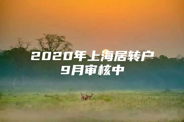 2020年上海居转户9月审核中