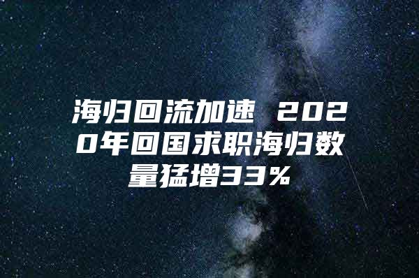 海归回流加速 2020年回国求职海归数量猛增33%