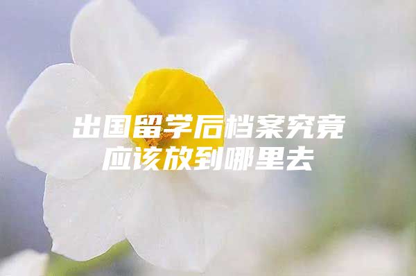 出国留学后档案究竟应该放到哪里去