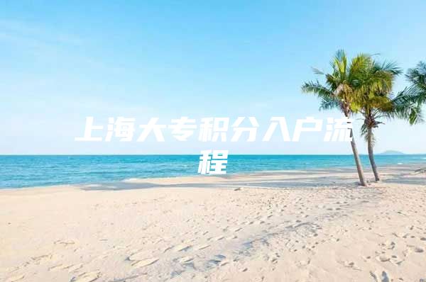 上海大专积分入户流程