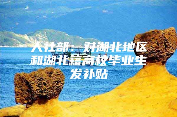 人社部：对湖北地区和湖北籍高校毕业生发补贴