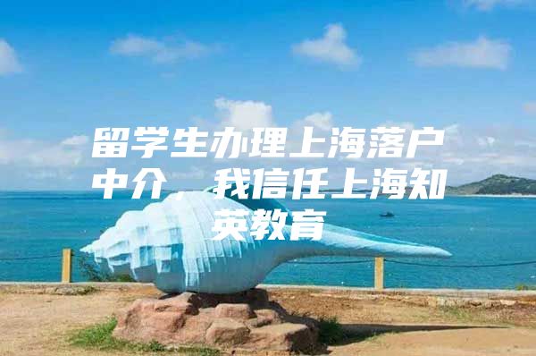 留学生办理上海落户中介，我信任上海知英教育