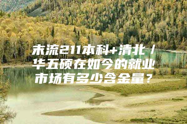 末流211本科+清北／华五硕在如今的就业市场有多少含金量？