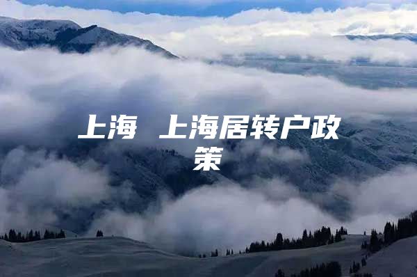 上海 上海居转户政策