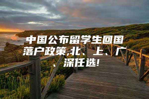 中国公布留学生回国落户政策,北、上、广、深任选!