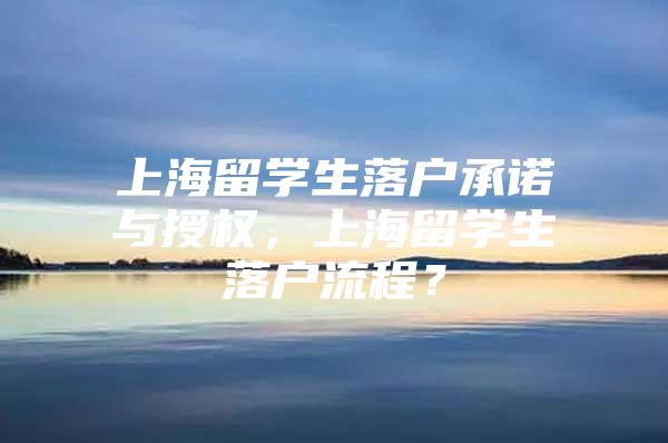 上海留学生落户承诺与授权，上海留学生落户流程？