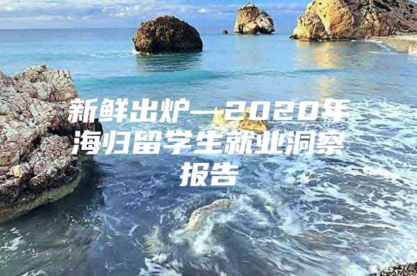 新鲜出炉—2020年海归留学生就业洞察报告