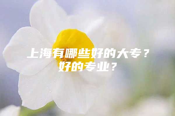 上海有哪些好的大专？好的专业？