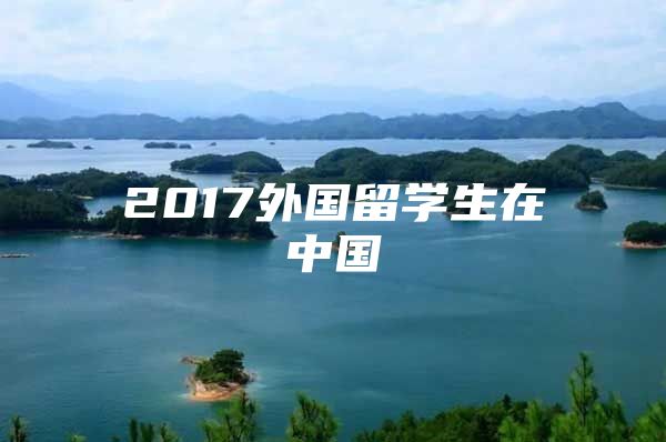 2017外国留学生在中国