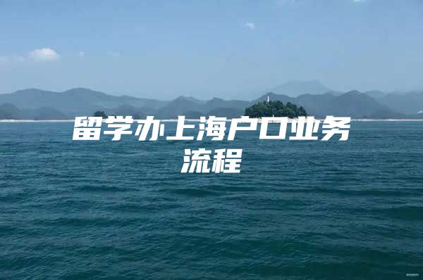 留学办上海户口业务流程