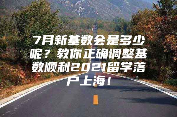 7月新基数会是多少呢？教你正确调整基数顺利2021留学落户上海！