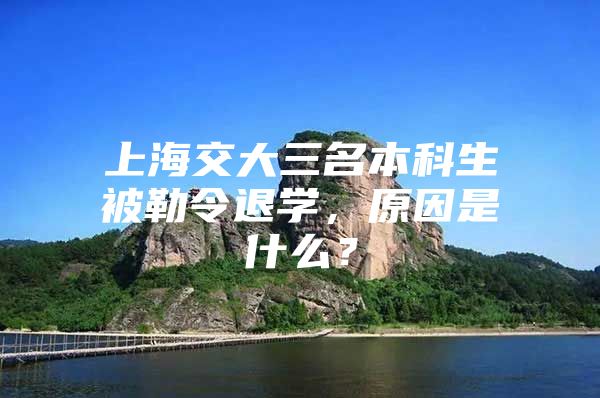 上海交大三名本科生被勒令退学，原因是什么？