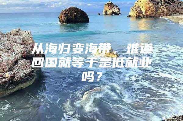 从海归变海带，难道回国就等于是低就业吗？