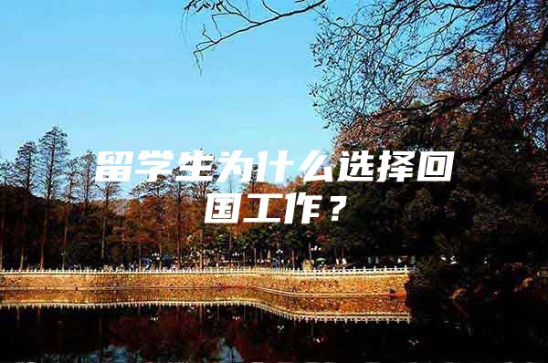 留学生为什么选择回国工作？