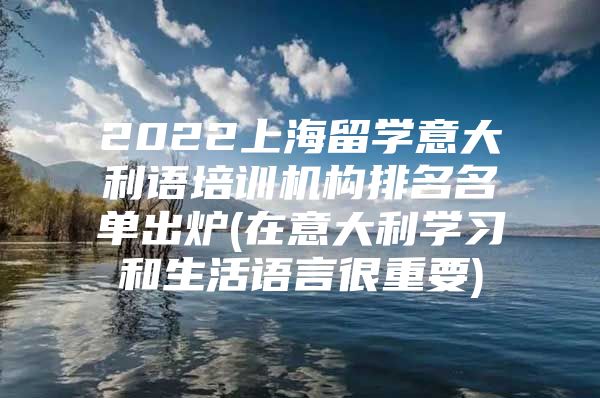 2022上海留学意大利语培训机构排名名单出炉(在意大利学习和生活语言很重要)