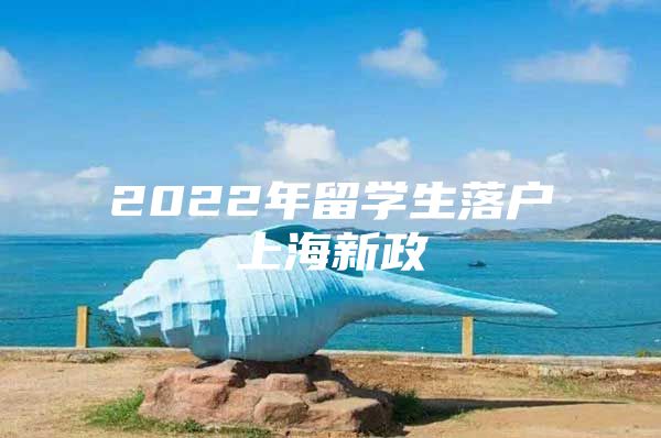 2022年留学生落户上海新政