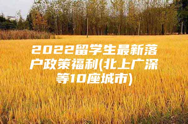 2022留学生最新落户政策福利(北上广深等10座城市)