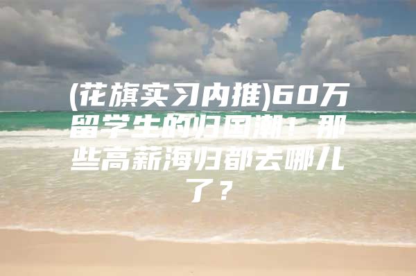 (花旗实习内推)60万留学生的归国潮！那些高薪海归都去哪儿了？