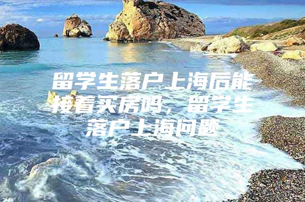 留学生落户上海后能接着买房吗，留学生落户上海问题