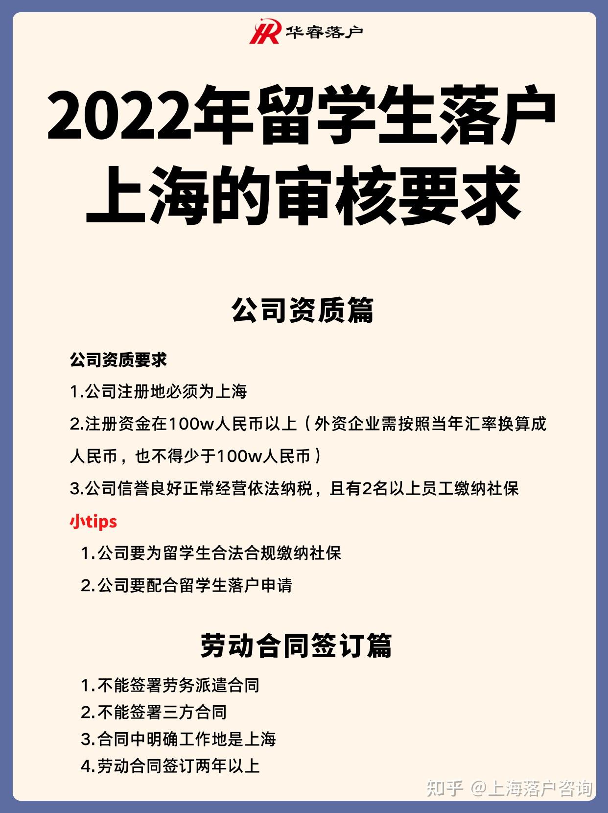 想知道留学生落户上海的具体条件是什么？