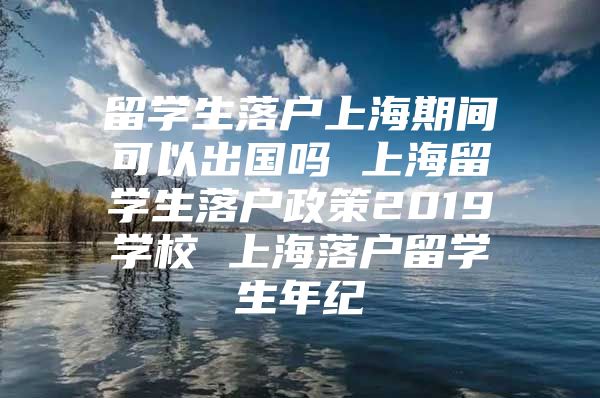 留学生落户上海期间可以出国吗 上海留学生落户政策2019学校 上海落户留学生年纪