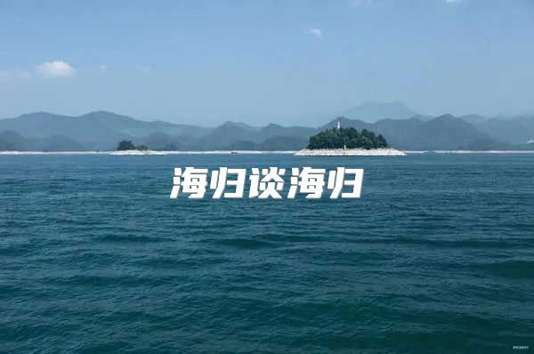 海归谈海归