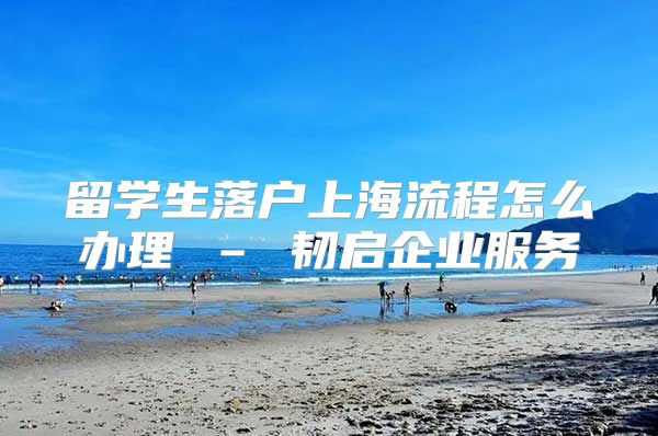 留学生落户上海流程怎么办理 – 韧启企业服务