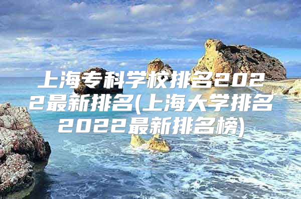 上海专科学校排名2022最新排名(上海大学排名2022最新排名榜)